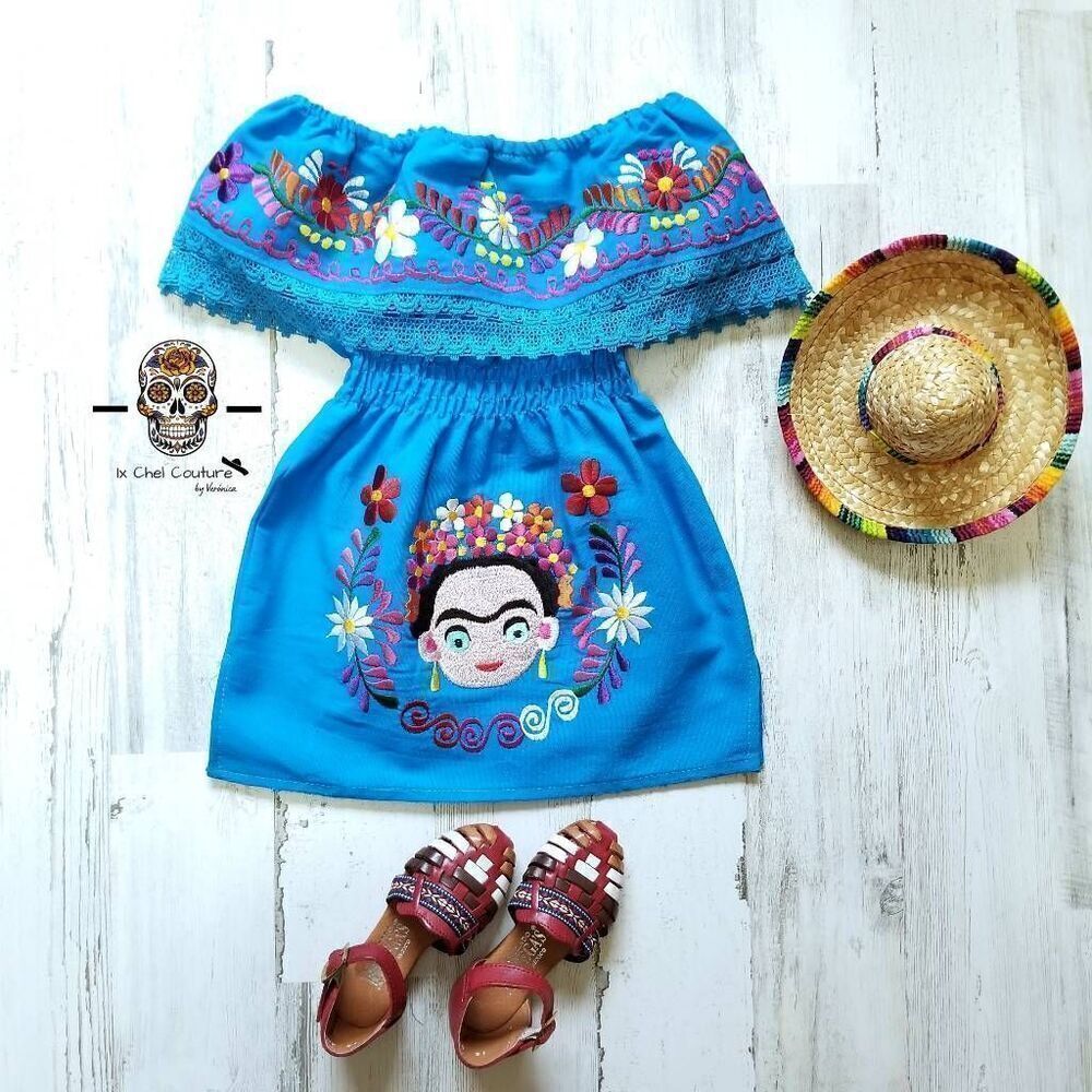 Mexican Cinco de Mayo Dress Frida Kahlo 1T